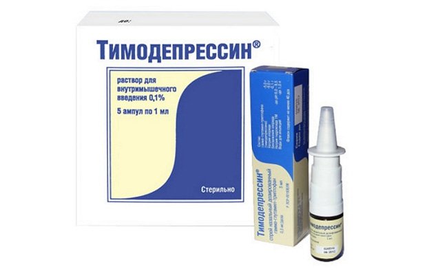 Упаковки препаратов Тимодепрессин в разных формах выпуска