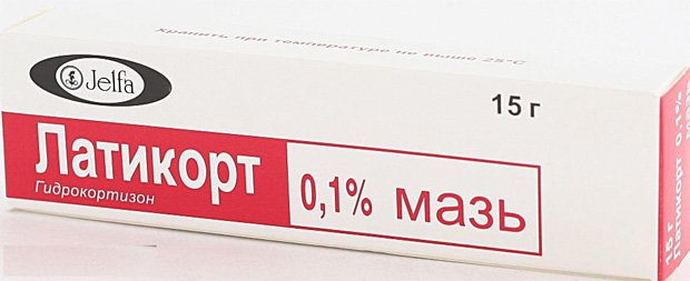 Мазь Латикорт в картонной упаковке емкостью 15 мг