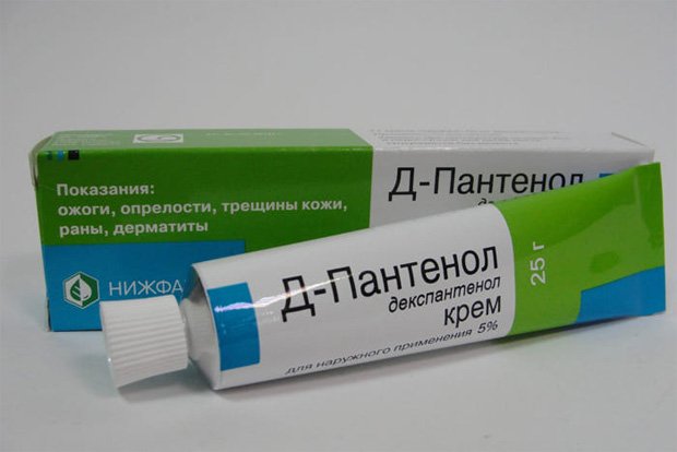 Упаковка лечебного препарата Д-Пантенол в тюбике